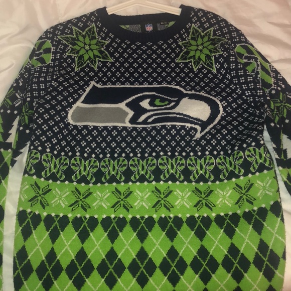NFL Sweaters - Seahawks “ugly” Christmas sweater.